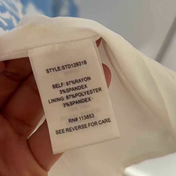 Sugarlips Allegra Floral Blue and White Midi Dress like Reformation - Picture 15 of 16